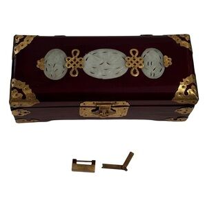 Jade Chinese vintage jewelry box